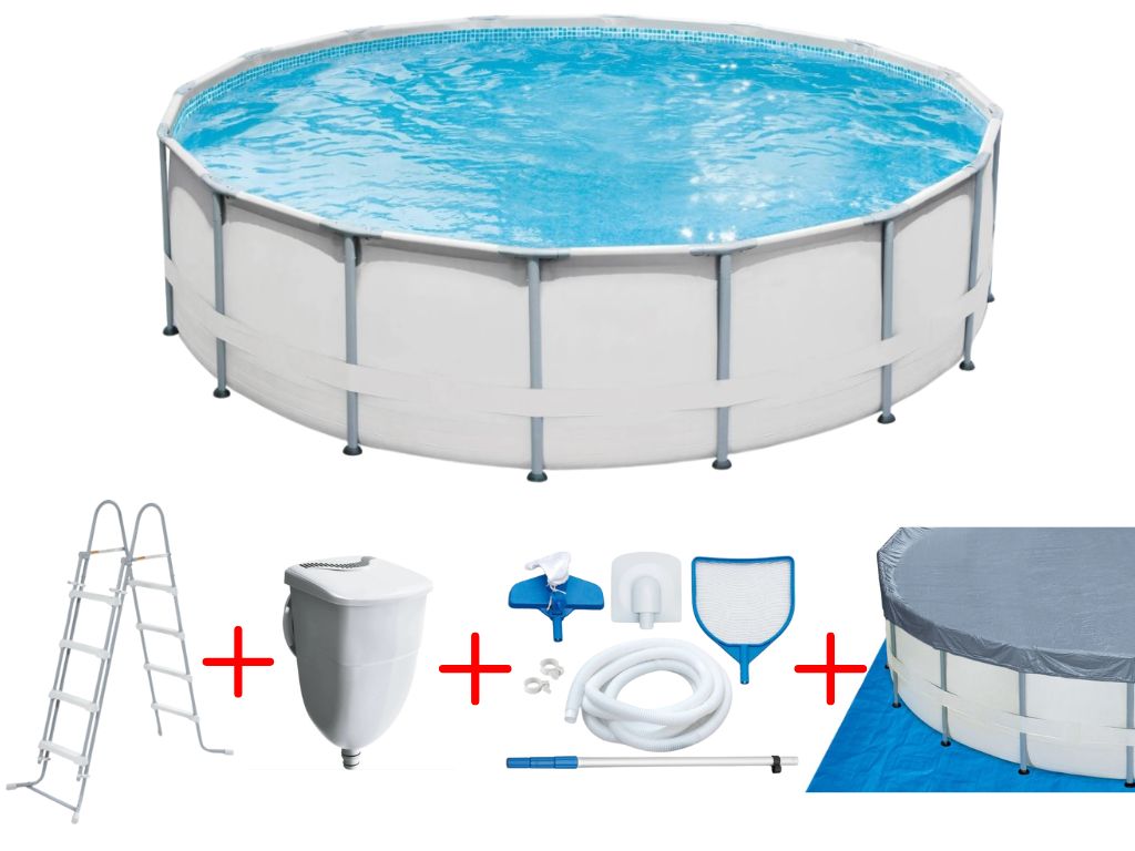 Nadzemní bazén s ocelovou konstrukcí Summer Waves Elite Frame Grey 4,88 x 1,22 m 58089 1